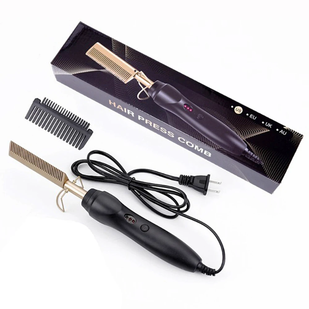 Multifunctionele Kam Stijltang Voor Pruiken Anti Verwarming Kam Haar Curling Straightening Tool Nat En Droog Haar|null| - AliExpress