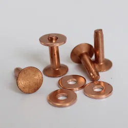 9mm 10mm 11mm 12mm Leather Brass/Copper Rivets And Burrs