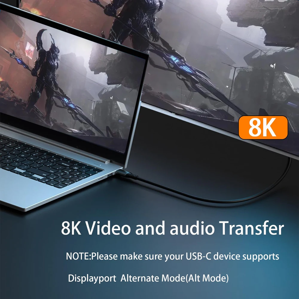 TV PC ƮϿ USB 3.2 Type-C Gen2 20Gbps 8K @ 60Hz   ڵ, Macbook iPad iPhone 15 Pro Max PD 100W USB C ̺