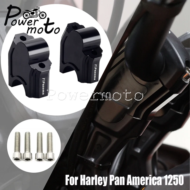 

Handlebar Risers Offset Backward Adapters Pull Riser Back Move Mount For Harley Pan America 1250 Special RA1250S RA1250 2021-22