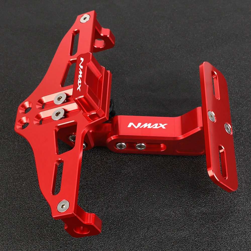 For Yamaha NMAX125 NMAX155 NMAX 155 N MAX 125-Adjustable Rear Tail Tidy License Plate Holder Bracket LED Light