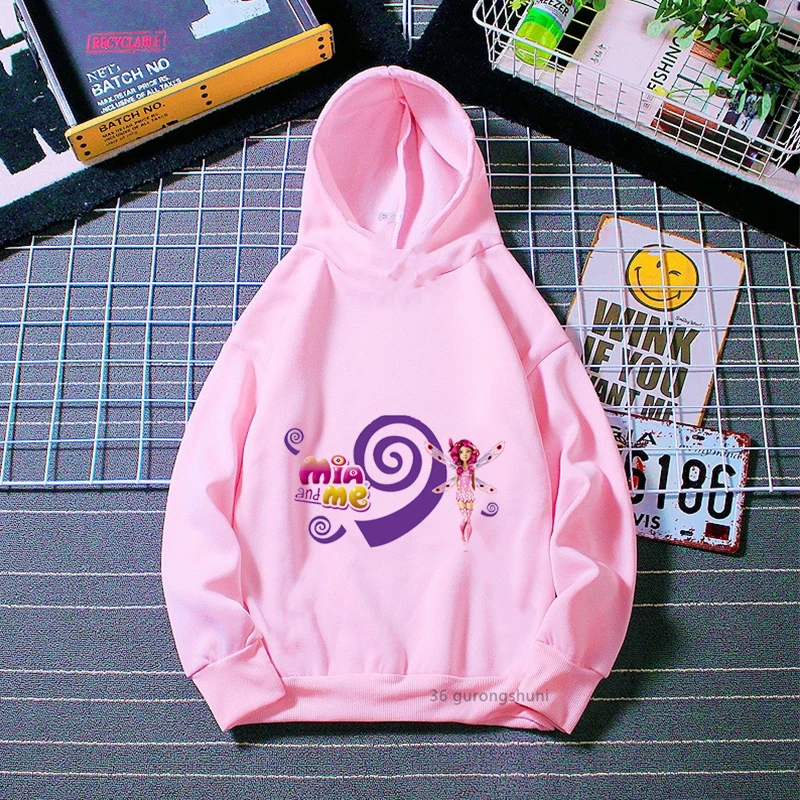 thumbnail image 1 of Sudadera con capucha de moda para niñas, sudadera con capucha de manga larga con estampado de dibujos animados de Mia y yo: el héroe de Centopia para otoño e invierno, 1 of 5