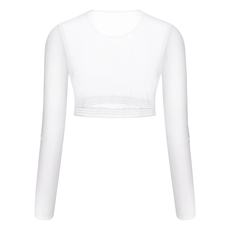 Golf Women's Underwear Ice Silk Fabric Long Sleeve Bottom Coat Sunscreen Breathable Half Waist Skin friendly women golf clothing
