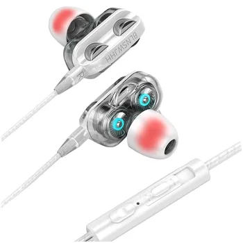 3.5mm Super Bass In Ear Hifi Stereo Earphone Earbuds Headphone Headset With Mic Heavy Bass Mobile Phone Quad Core Earphones 6