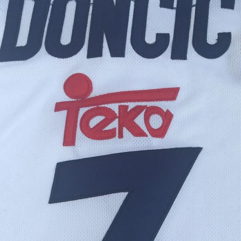 Basketball Jerseys Basketball jerseys TEKA 7 DONCIC Sewing embroidery Outdoor sportswear Hip hop culture WHITE big size