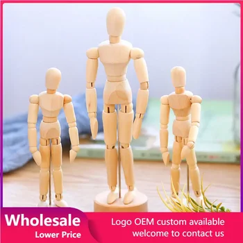 Manichino da uomo in legno bambola snodata modello arte disegnare schizzo manichino decorazione della casa miniature creative ornamenti figurine burattino
