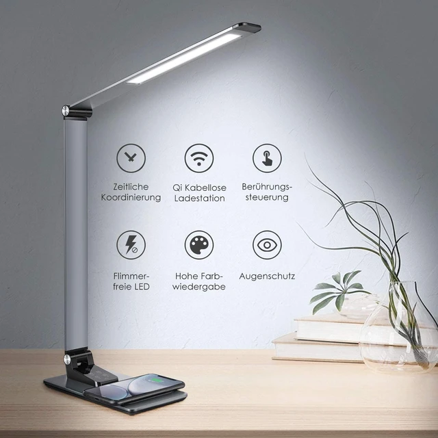 Lampe de bureau LED avec chargeur sans fil Power Bank – Remote