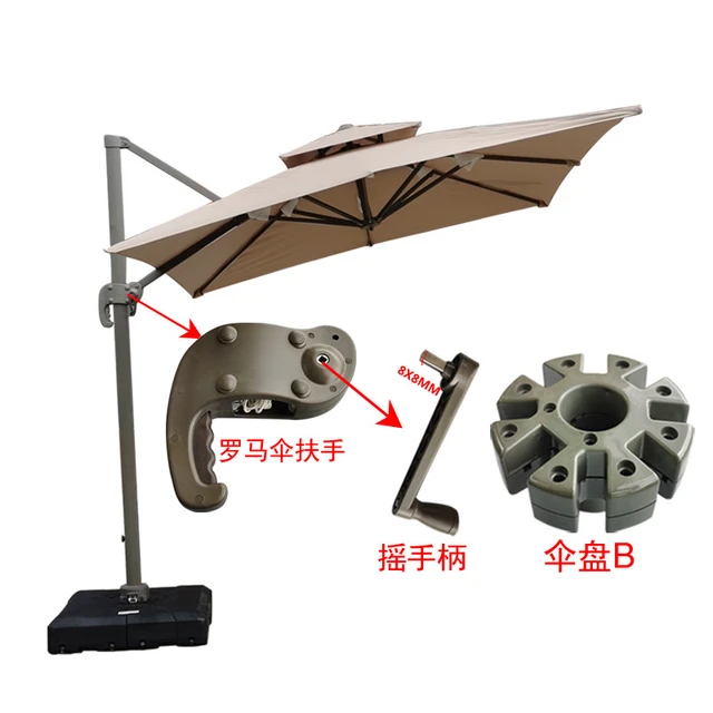 Outdoor Patio Umbrella Single and Double Top Roman Umbrella Accessories Sun  Umbrella Leisure Sunshade Parts Umbrella Cloth - AliExpress