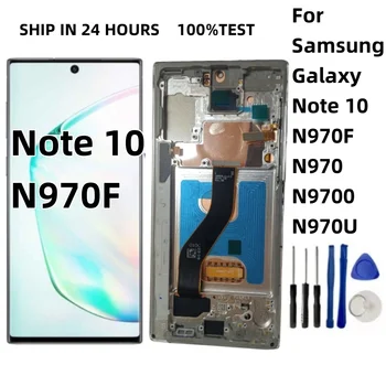 Schermo per Samsung NOTE 10 N970 SM-N970F SM-N9700 N970U N971N N970X Display LCD Touch Screen Digitizer con cornice