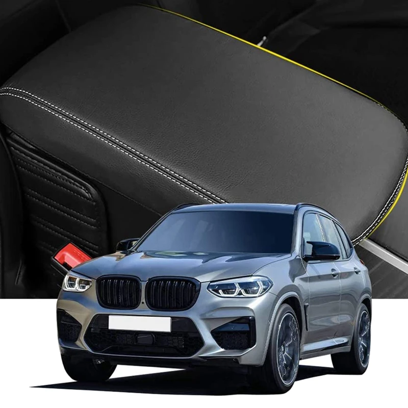 

Car PU Leather Center Console Armrest Box Cover Protection Cover For-BMW X3 G01 2018 2019 2020