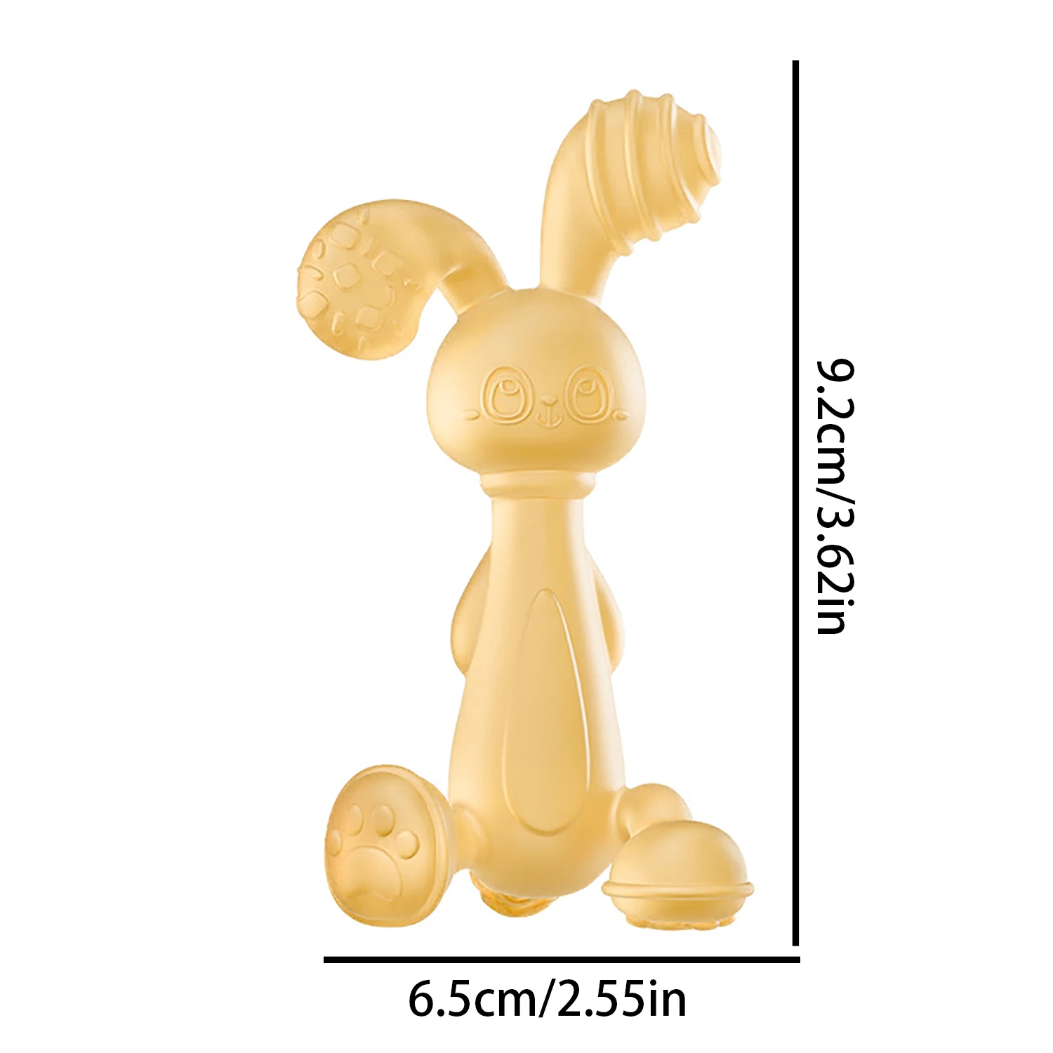 Baby liquid silicone rabbit gum, baby grinding stick, baby teething to soothe and bite 6