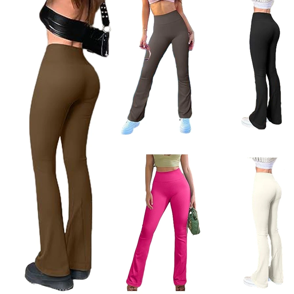 Flare Leggings for Womens Bootcut Yoga Pants High Waist Workout Bootcut Work Pants Dress Pants Bells Bottom Pants Dropship pu waist belt puffer womens wrap corset belts for overcoat replacement belt down coat decorative waist belt dropship