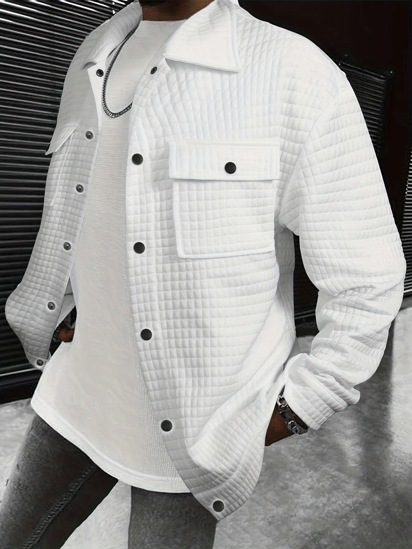 Men's Casual Plaid Jacket Coat Fashionable Outerwear Design Versatile Style Suitable for Leisure & Formal Occasions