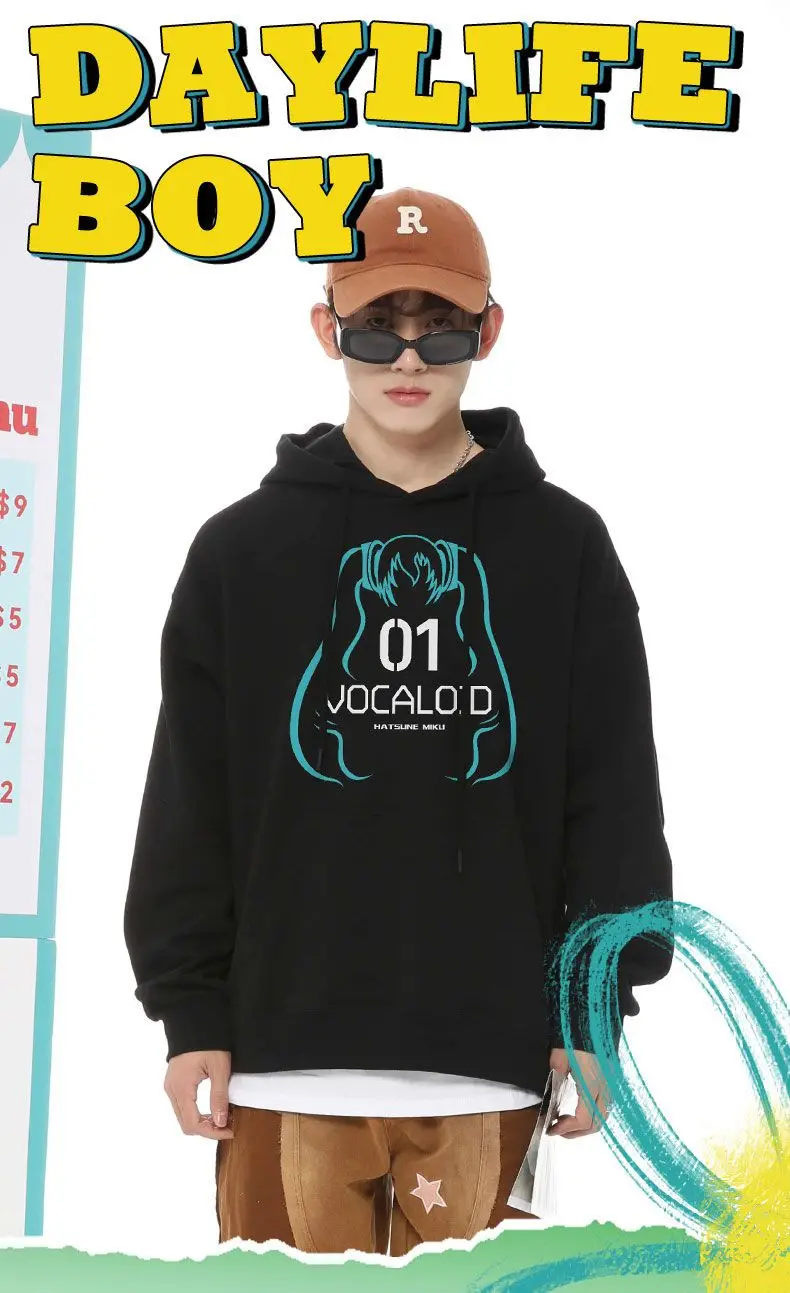 Hatsune Miku Hoodie Anime Long Sleeve Cotton Sweatshirt