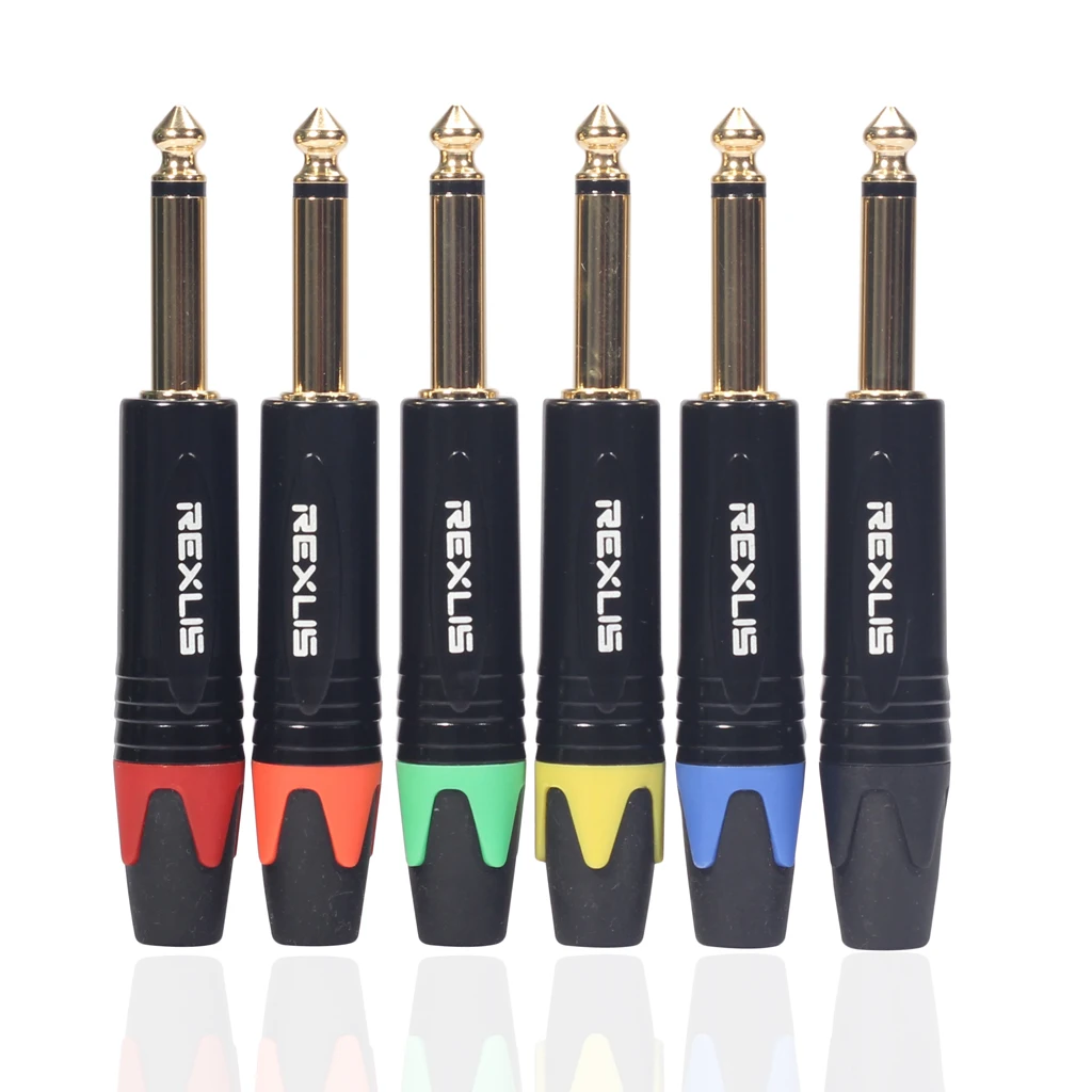 6.35 mm stereo jack plug for DIY audio soldering for microphone guitar
