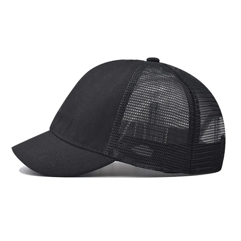 Short Brim Baseball Cap for Men Summer Cap Mesh Sun Hats for Women Solid Color Casual Cotton Summer Hats 4