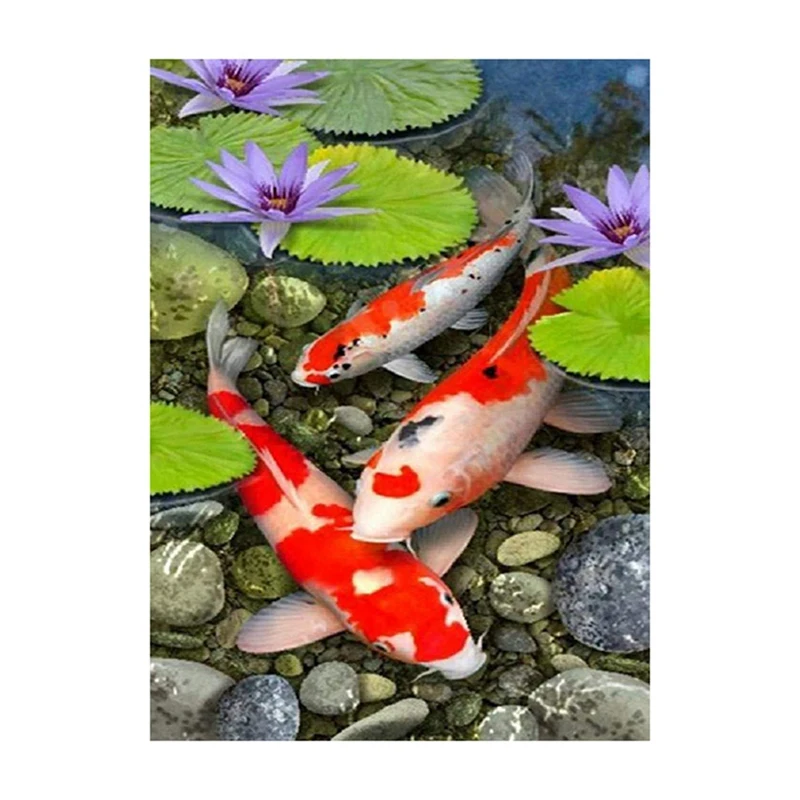 

Diamond Painting Kit DIY Diamond Embroidery Rhinestone Home Decoration Three Fish