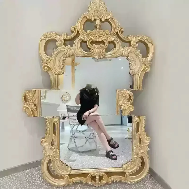 専用 雑貨1式 zx1French retro court style fireplace decorative mirror