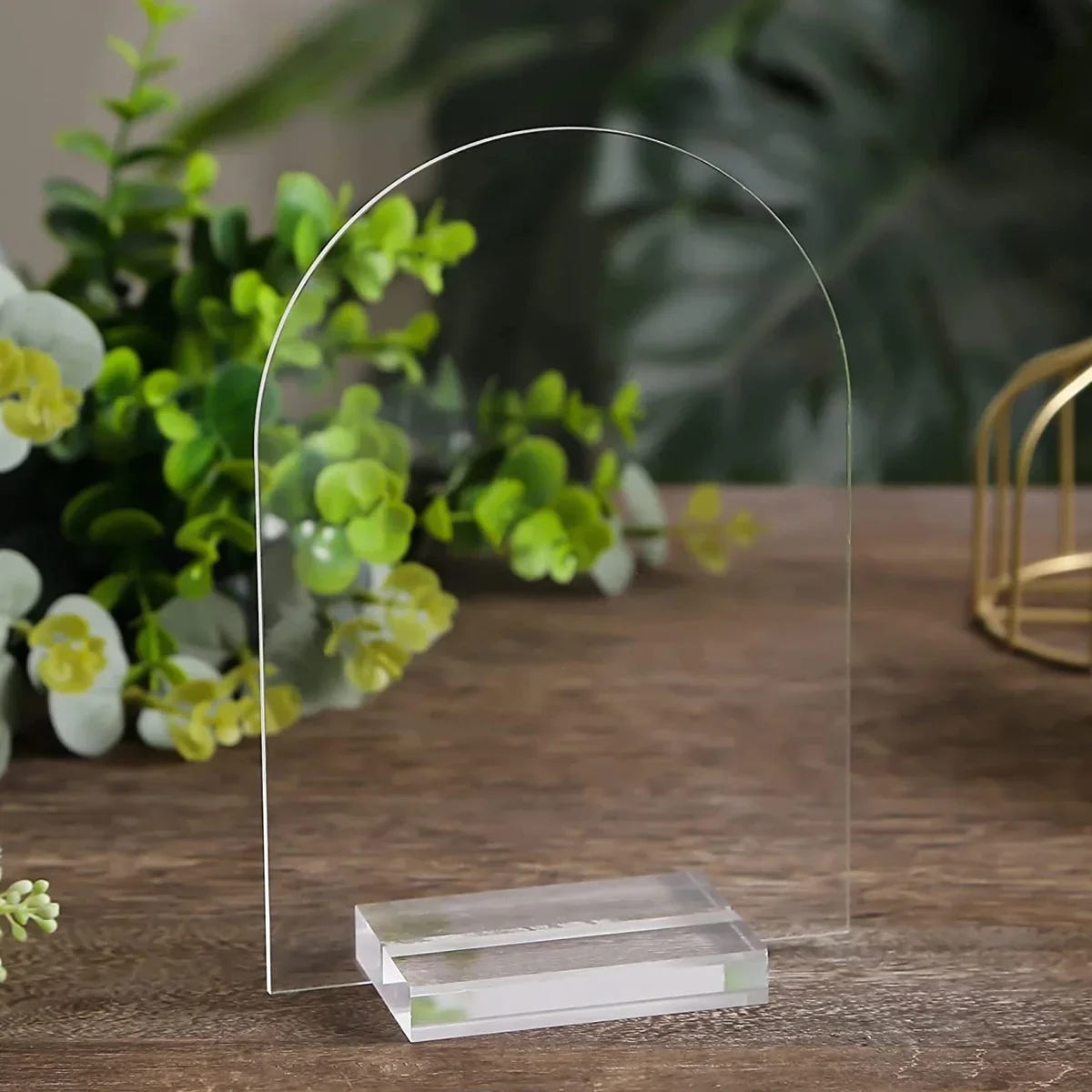 25/50Pcs Acrylic Place Card Display Stand Holders Desktop Clear Card Sign Holder for Wedding Party Photos Office Menu Meeting place card holders acrylic sign holders