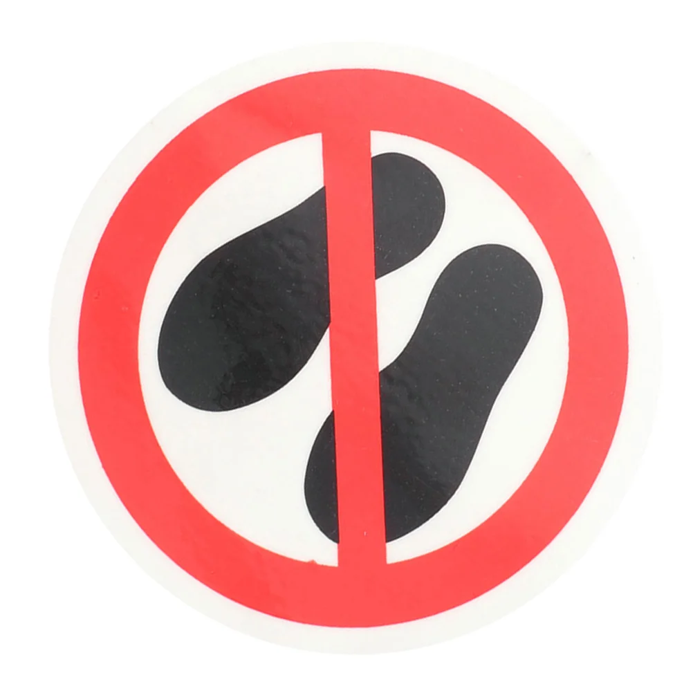 No Step Warning Sticker Safety Sign Traffic Signal Roadway Decal Round Label Caution Danger Marker Stickers No Trespassing Sign