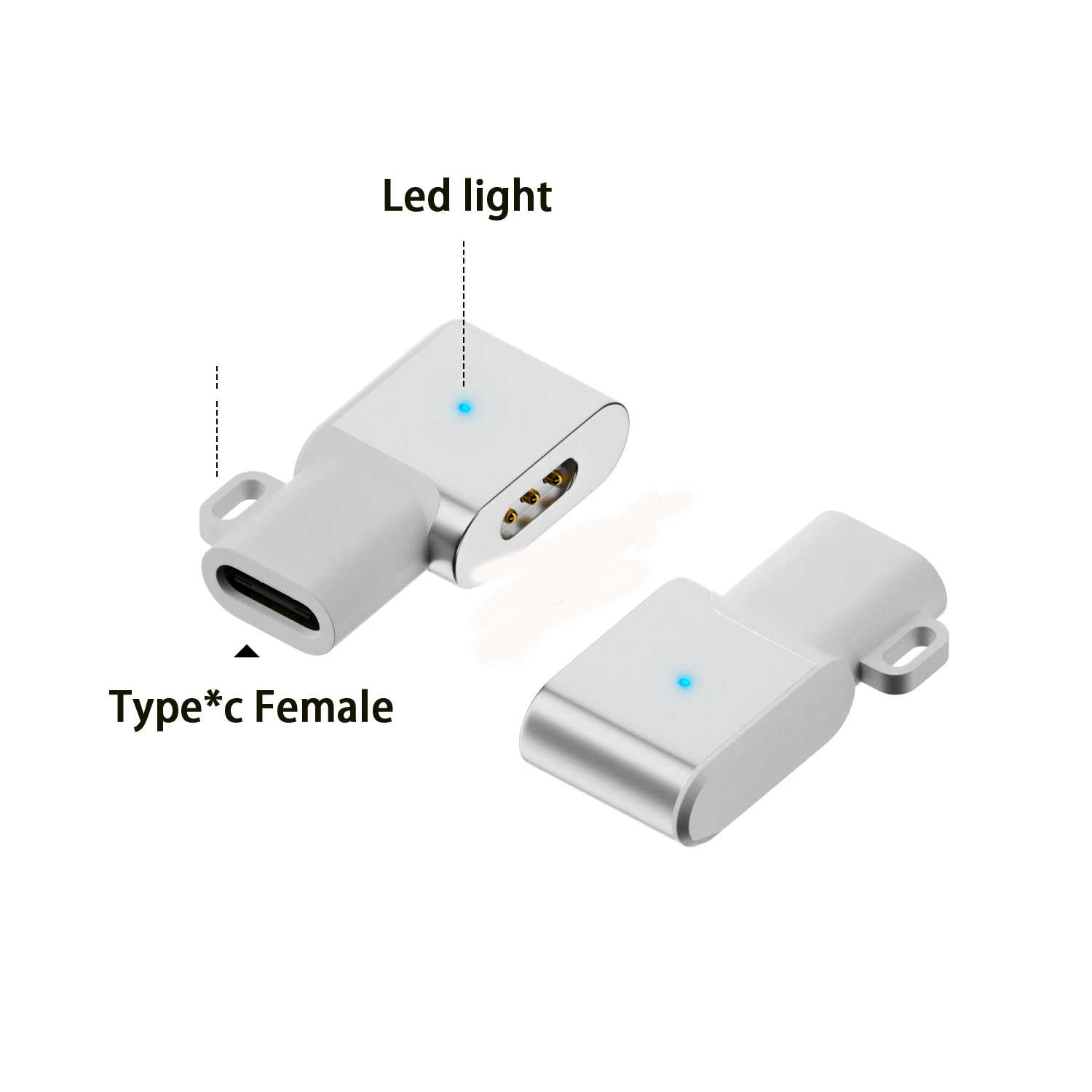 Type-C/8 Pin Female To Magnetic 3Pin Adapter Fast Charging Converter USB C Adapter Converter for Laifen Wave Electric Toothbrush