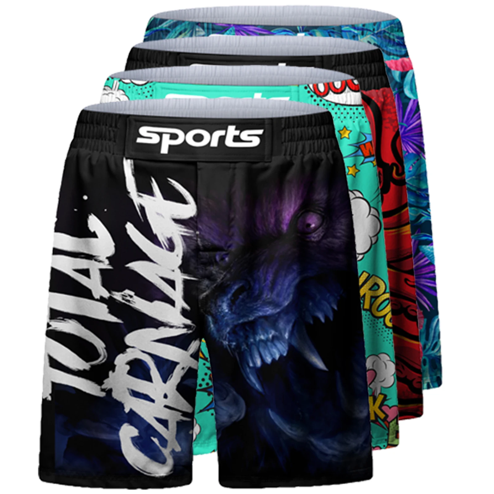 Bjj Jiu Jitsu Grappling MMA Shorts Boxing Gym Clothes Men's Rashguard Muay Thai Mma shorts Fight Wear