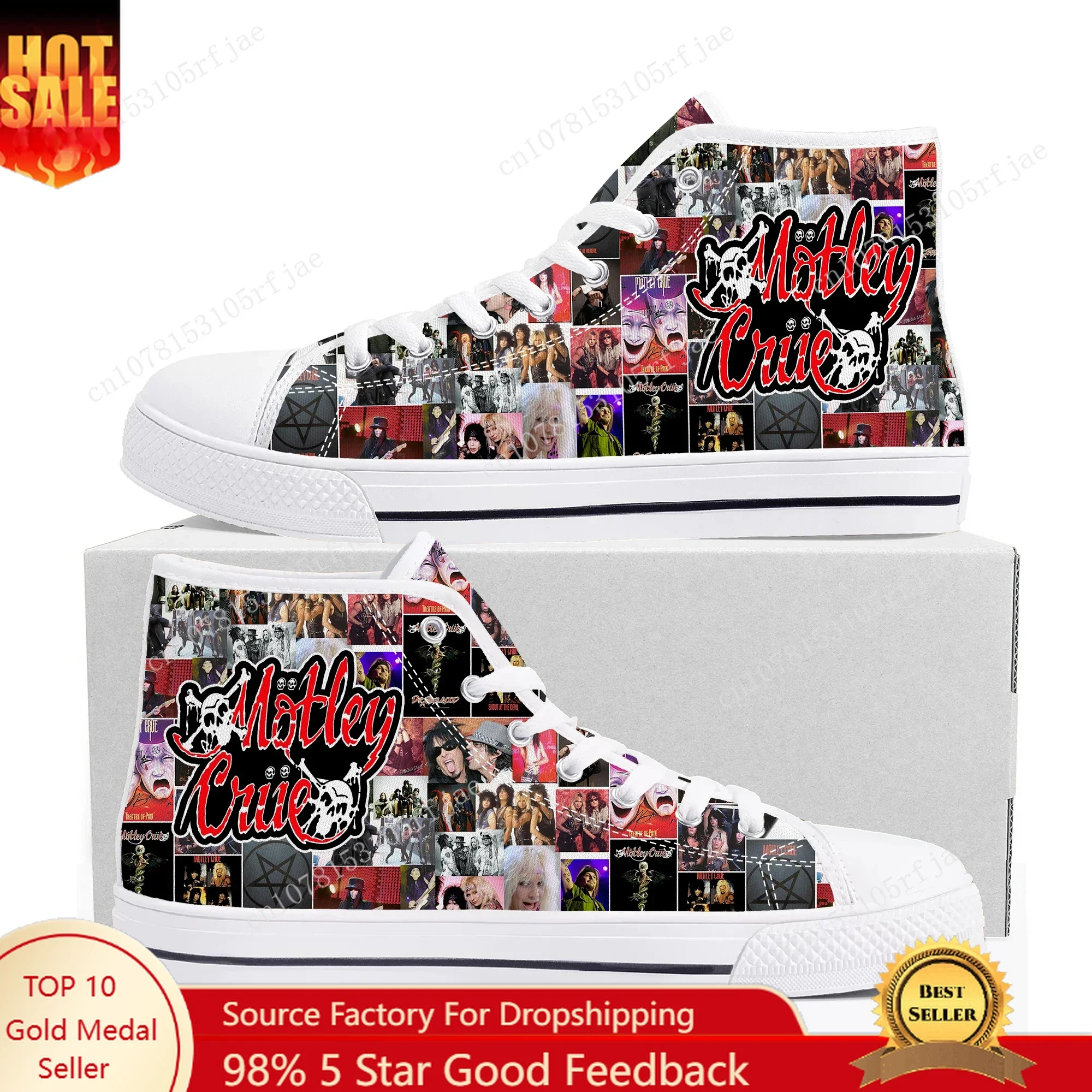 Band 80S Metal Vintage C-Crue High Top Sneakers Men Women Teenager M-Motley High Quality Canvas Shoes Casual Tailor Made Sneaker 1
