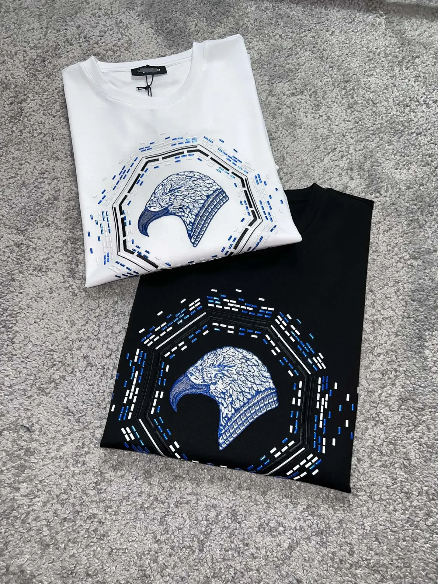 

2024 SIJITONGDA Shirt silk men 2024 summer new short sleeve breathable thin embroidery quality big size M-5XL