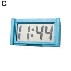 Compact Digital Car Clock with LCD Time and Day Display for Dashboard or Air Vent (C)