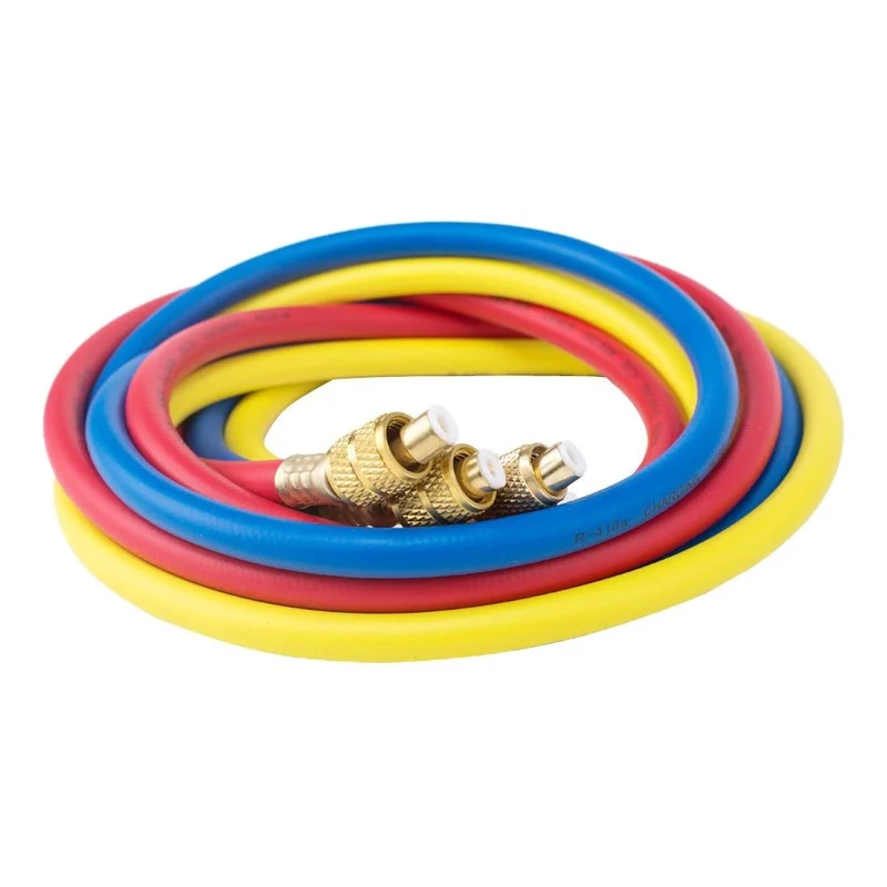 Air Conditioning Hose Kit Air Conditioning Hose 3Pcs 1M Refrigerant Hose 1/4 Sae 2500psi Refrigerant Charging Hose for R404a R12 R22 Air Conditioning