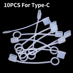 Universal Silicone Dust Plug for USB - C Charging Port - Soft Anti - Dust Protector Cover Cap (10pcs With Rope)