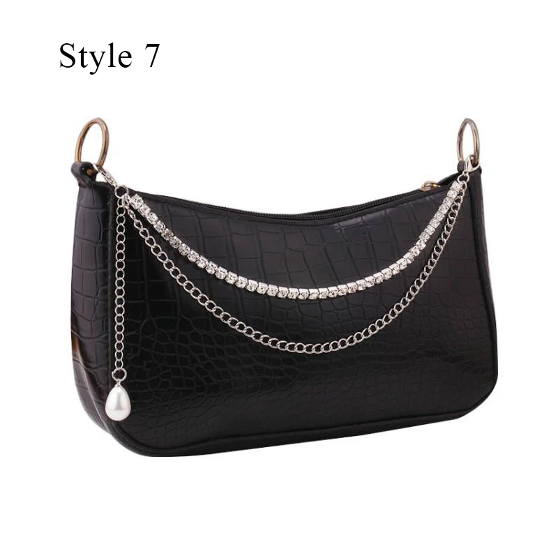 Multi-layer Metal Bag Chain DIY Handles Butterfly Heart Star Pendant Shoulder Bag Chain Replacement Accessories Pearl
