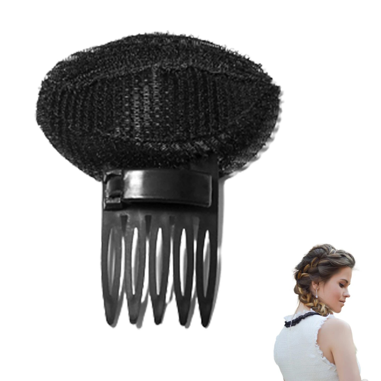 1pcs Puff Hair Head Cushion Invisible Volume Hair Base Fluffy Hair Pad Sponge Clip Bun DIY Hair Styling Tool For Women Girls