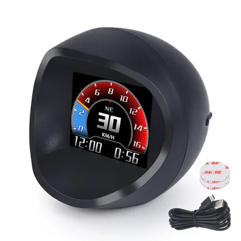 Display Head-up Universale per Veicoli con Velocità/Chilometraggio/Altitudine/Orologio/Tachimetro, GPS HUD per Auto con Espressioni Dinamiche Multiple per Tutte le Auto