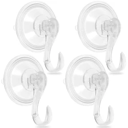 Heavy Duty Suction Cup Hooks (Transparent 4PCS B)