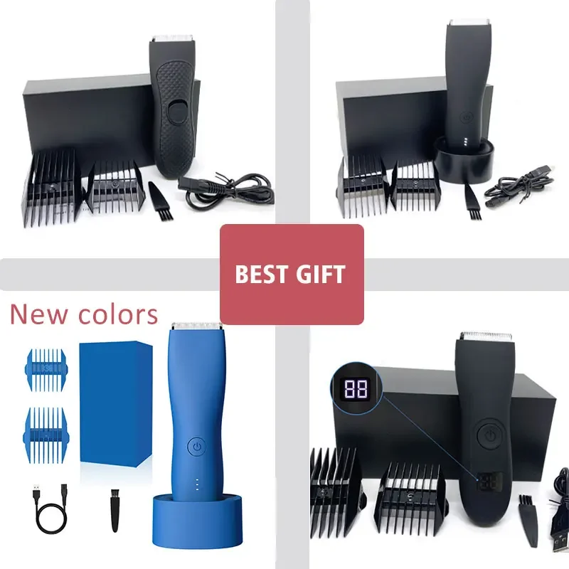 Men's Electric Groin Hair Trimmer Pubic Hair Trimmer Body Grooming Clipper for Men Bikini Epilator Rechargeable Shaver Razor 6