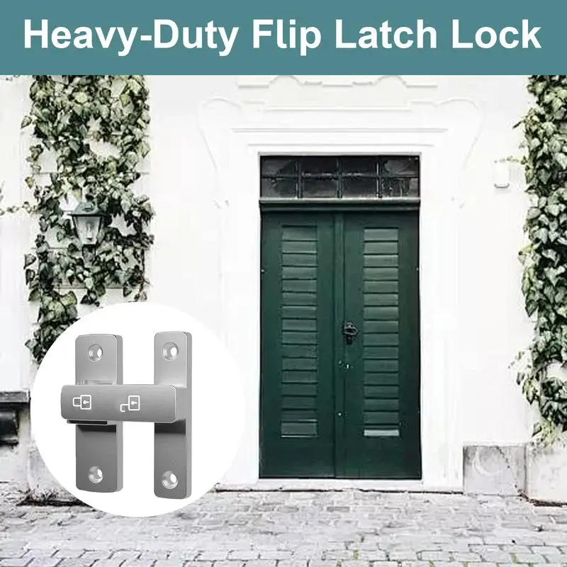 Barn Door Lock Gate Latches for Sliding Doors Heavy Duty 180 Degree Shed Closets Window Door Latch Plug Baby Safety Latch