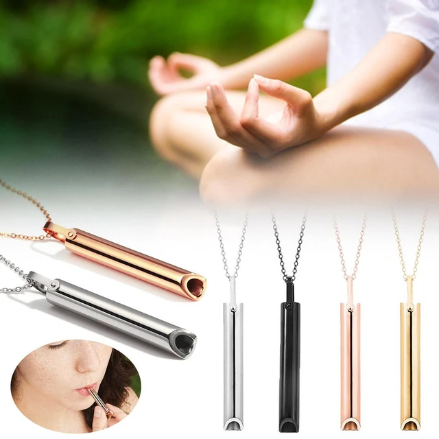 1PC Stainless Steel Breathing Necklace For Singing Straw Exercises Anxiety  Relief Device For Vapers Practice - AliExpress