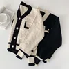 Women's Korean Fashion New Korean Loose Long-sleeved Knit Sweater Cardigans Outwear Coat 1
