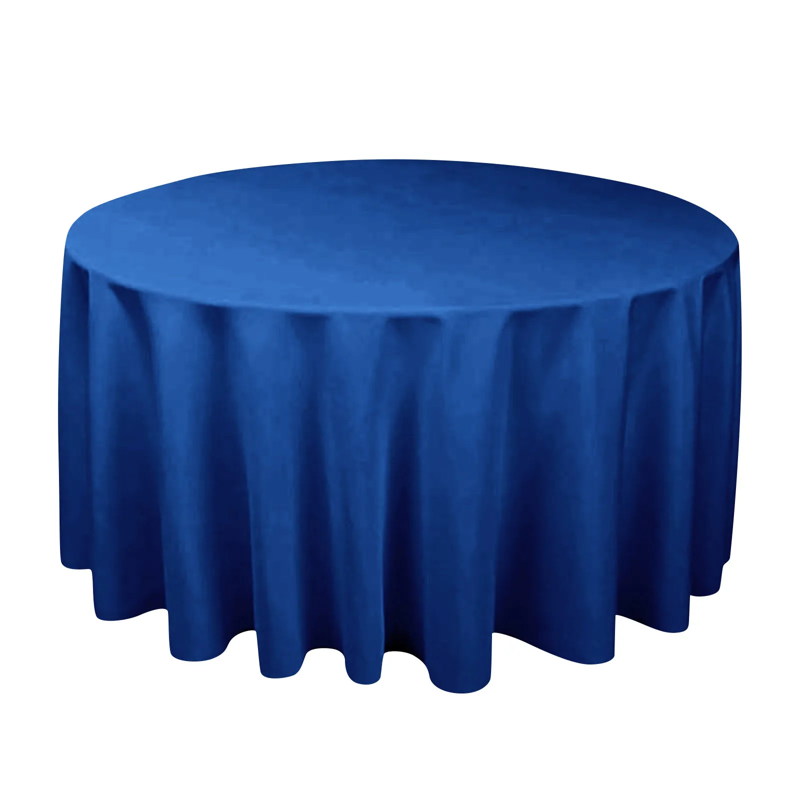 Round Solid Color Ployster Tablecloth,Washable Decorative Table Cover For Wedding Party Banquet Dining Table Decoration