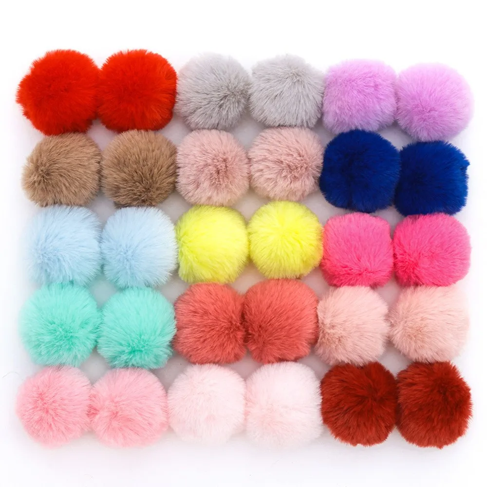 5pcs 5cm Artificial Fluffy Soft Pompom Plush Pom Poms Ball Handmade For Keychain Gloves Ball Clothing Diy Sewing Supplies cheerleading pom poms,mink fur pompoms
