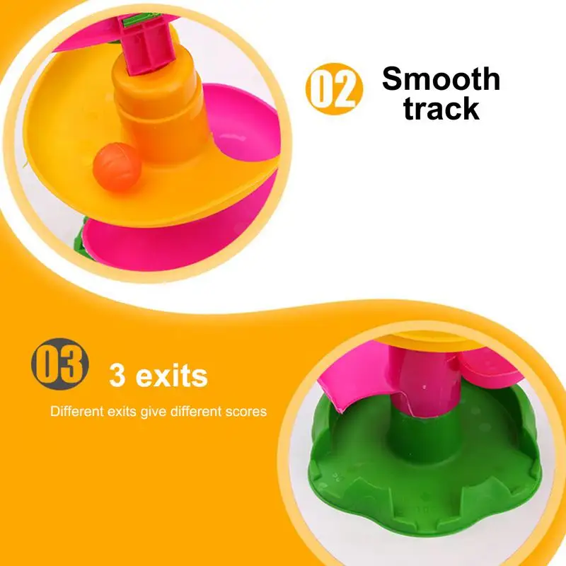 Rolling Ball Track Toy Throwing Basketball Track Toy Interactive Sliding Sphere Tower Early Education Supplies For Toddler