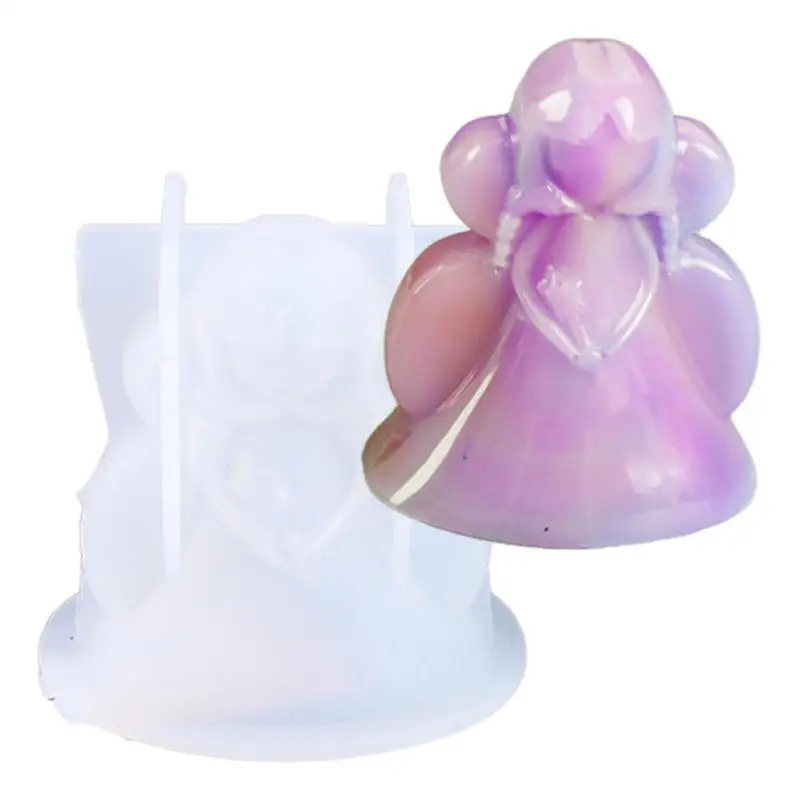 3D Angel Candle Silicone Mold Handmade Soap Scented Candle Mould Wing Baby Cake Chocolate