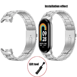 Sleek Stainless Steel Screwless Metal Bracelet Wristband for 14mm (Silver)