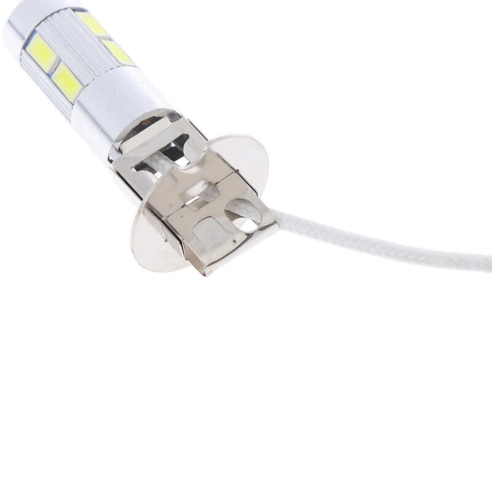 

2pcs/set H3 50W 6000K White High Power Car LED Daytime Running Light Fog Driving Bulbs DC 9V To 30V Low Power Consumption