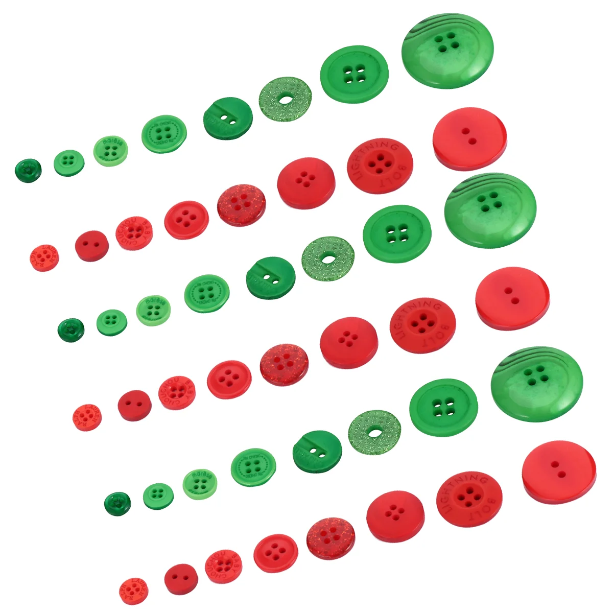 

1320 Pcs Resin Buttons Clothes Fasteners Christmas Decor Accessories DIY Ornament Child Jean