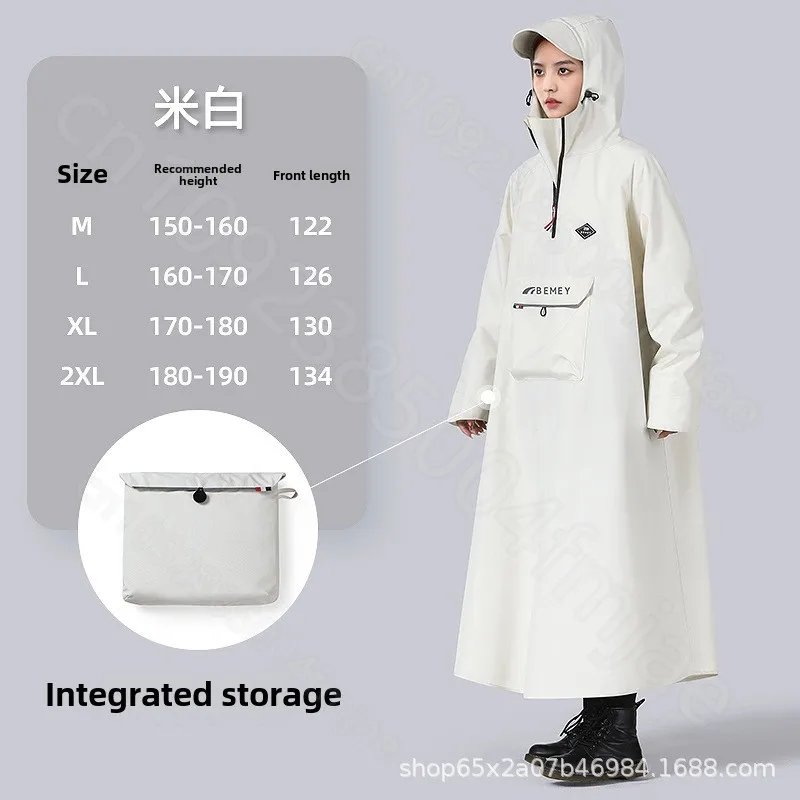 Electric Vehicle Raincoat Thickened and Lengthened Adult Motorcycle Poncho Rider Raincoat Rainstorm Proof Rain Gear дождевик
