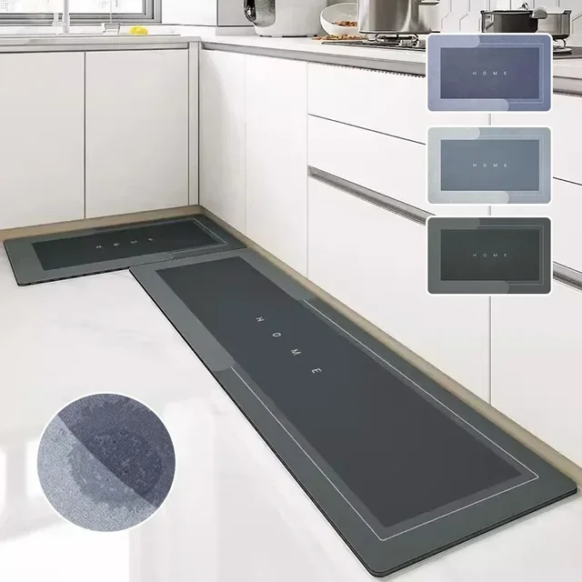 Diatomite Mat Kitchen Rug Non-slip Kitchen Long Carpet Super Absorbent Floor Mats Entrance Doormat Carpets for Living Room 러그 1