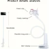 Lazy Bedside DesktopMobile Phone Clamp Bracket Flexible Long Arm Gooseneck Lazy Person Bracket With Handle Overhead Live Bracket 6