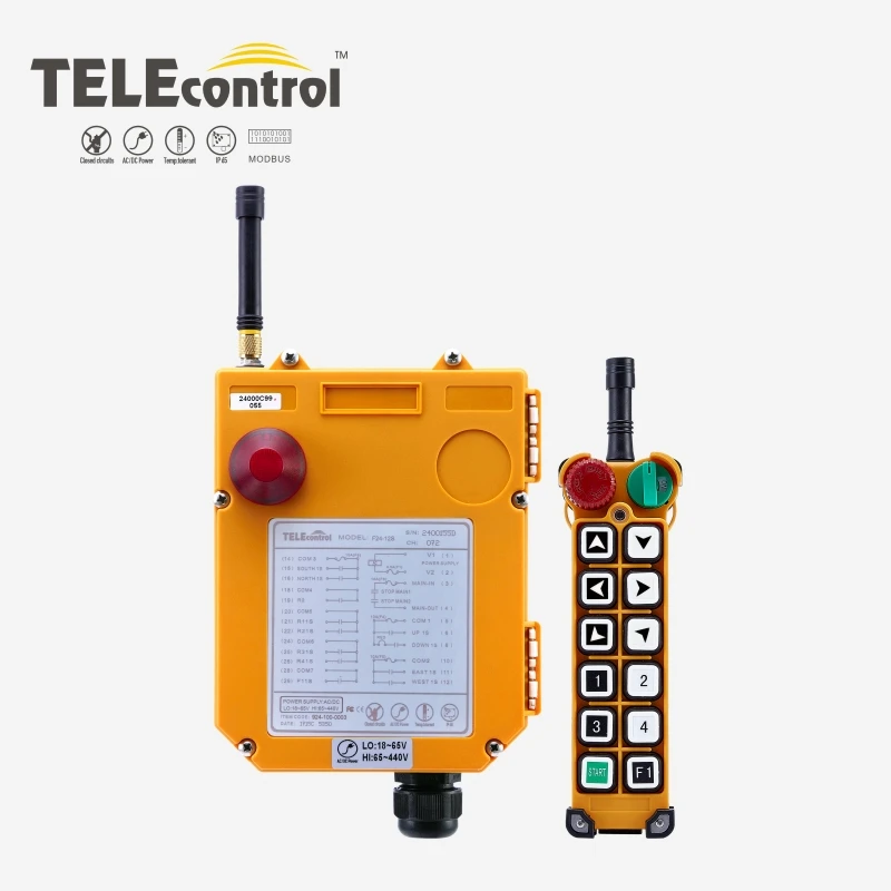 

Telecontrol Uting TELECRANE F24-12S Remote Control AC DC 18-65V 65-440V 380V 220V 36V Driving Crane Industrial Wireless Remote